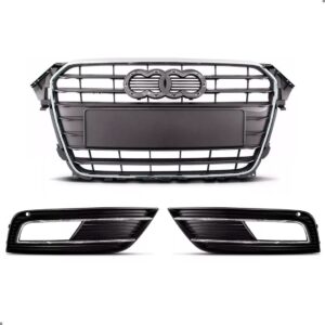 Kit Grade Para Audi A4 2013 2014 2015 Central E Molduras Plástico