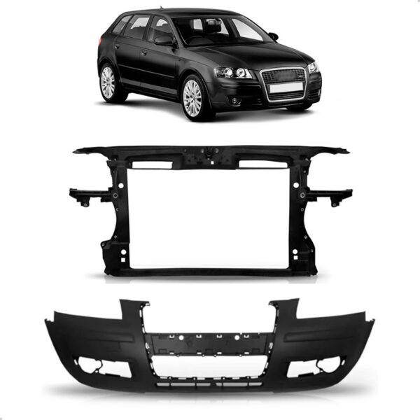 Envolvente Para Audi A3 Ano 2007 A 2008 Sportback Com Painel Preto