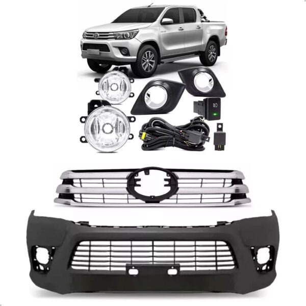 Kit Envolvente Para Hilux 2016 2017 4x4 Cabine Dupla Preto