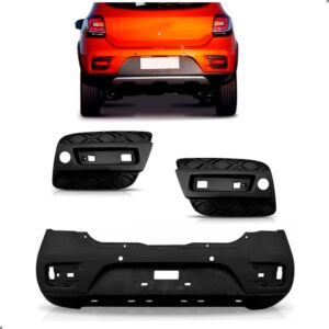 Parachoque Para Sandero Stepway 2014 A 2019 Tras C/apliques - Preto