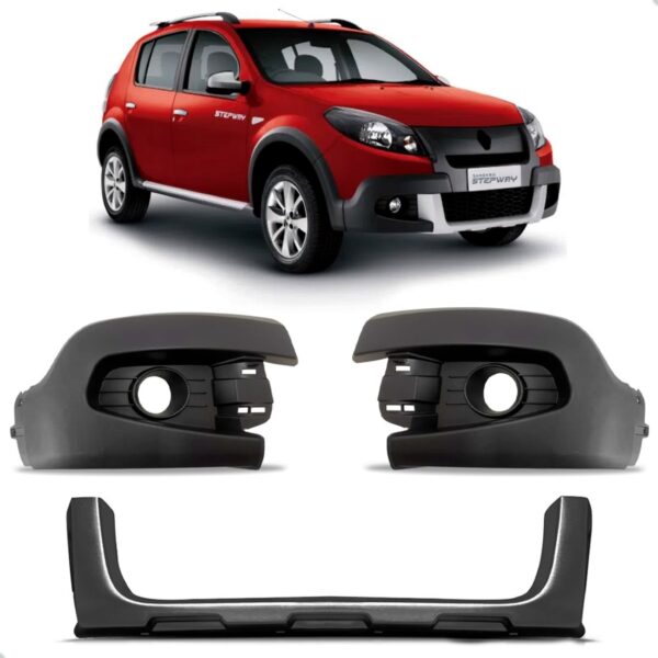 Kit Grades Para Renault Sandero Stepway 2012 2013 2014 Preto