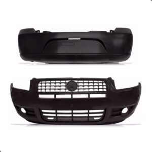 Kit Par Parachoque Palio Elx 2008 2009 Dianteiro E Traseiro Preto