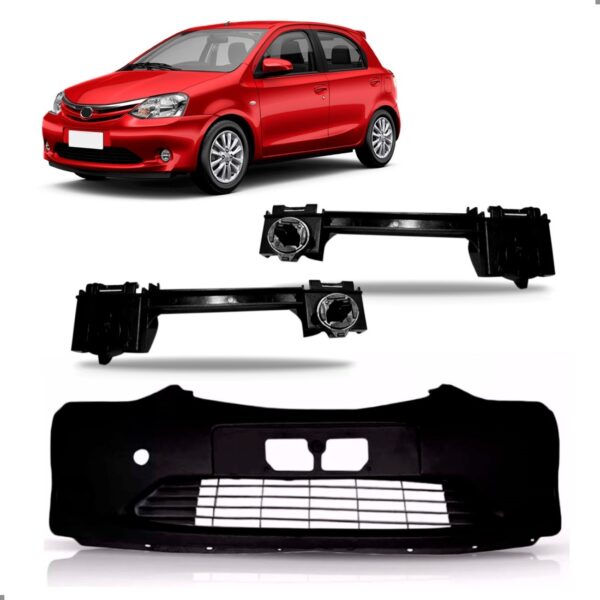 Kit Parachoque Para Totyota Etios 2012 2015 Dianteiro Preto