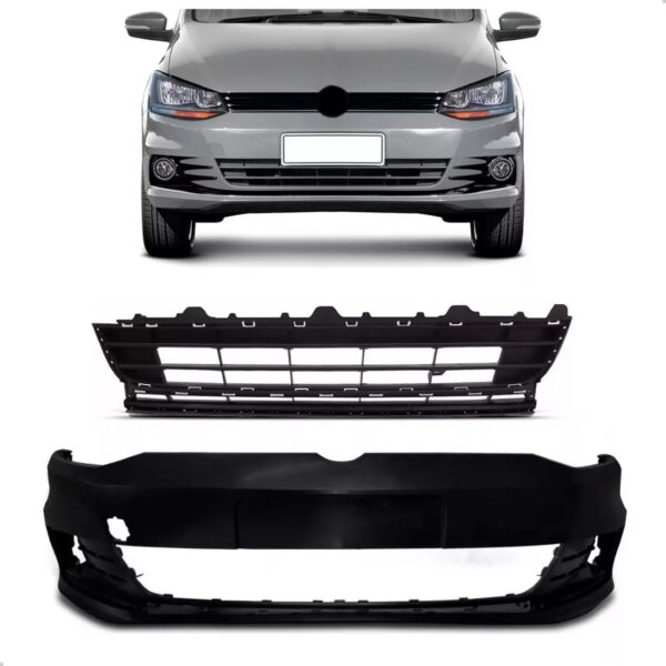 Kit Envolvente Para Fox 2015 A 2022 Dianteiro Com Grade Preto