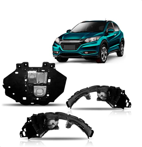 Kit Defletor Central + Asa Urubu Para Honda Hrv 2015 A 2021