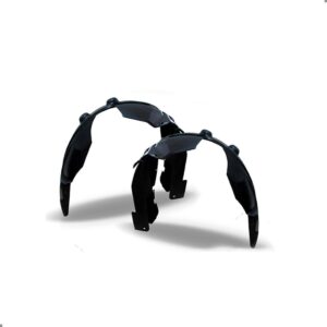 Kit Spoiler Saia Fiat Toro 2016 A 2021 Com Par De Asa Urubu - Preto