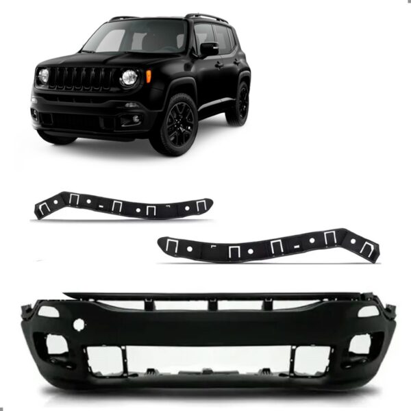 Parachoque Para Renagade Longitude 2015 16 A 2019 1a Linha  Preto