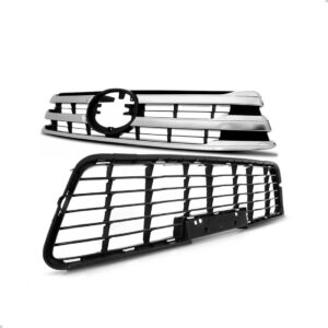 Par Tela Frontal Superior E Inferior Hilux Pickup 2016 2017 Preto