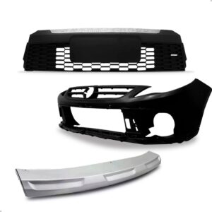 Parachoque +farol Milha + Grade Saveiro Cross 2010 Até 2013 - Preto