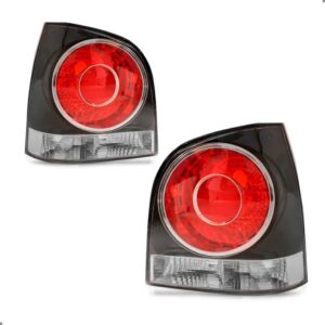 Par Lanterna E Sinaleira Retrovisor Para Polo 2007 A 12 Fumê Ambos Lados Vermelho