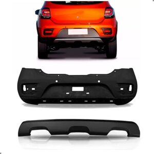 Parachoque Para Stepway 2014 A 2019 Tras Spoiler 1a Linha  Preto