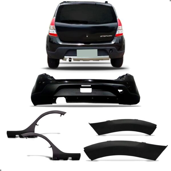 Parachoque Para Sandero Stepway 2012 2013 2014 1a Linha Novo Preto