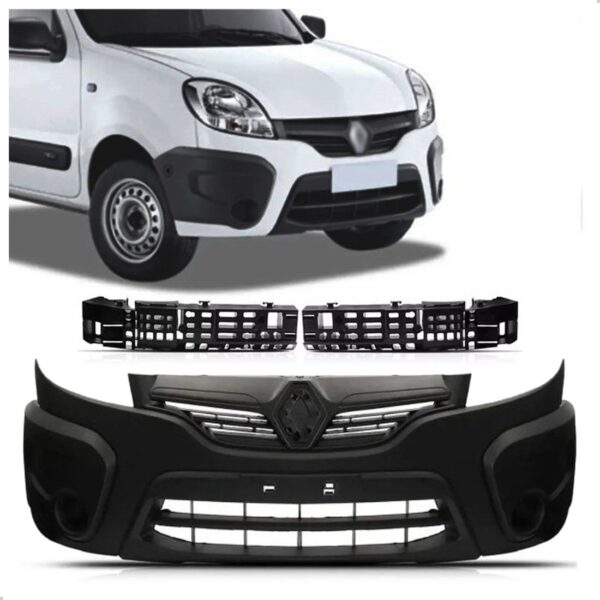 Parachoque Kangoo 2015 2016 A 2018 Com Abs Impacto 1a Linha Preto