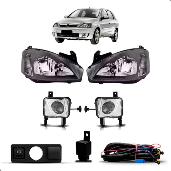 Kit Montana Sport 2008 A 2012 Par Farois Fumê E Kit Milha Ambos Lados