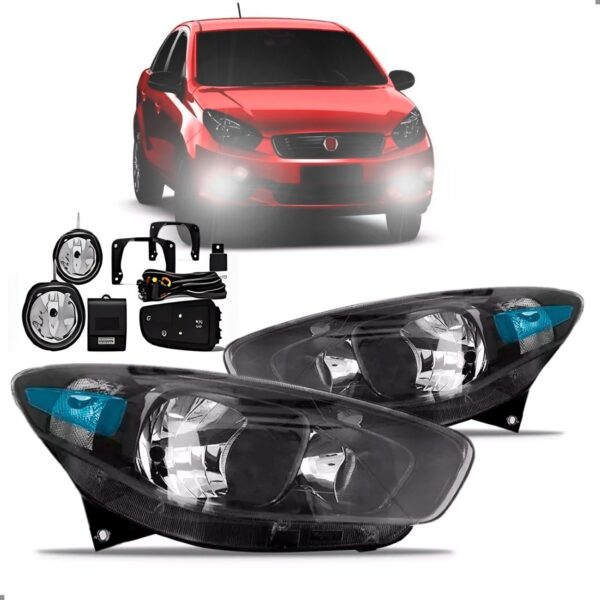 Kit Farois Mascara Negra Grand Siena 2012 A 2022 E Kit Milha