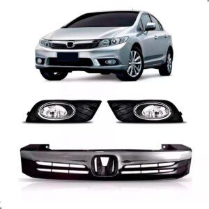 Kit Grades Para Honda Civic 2012 2013 2014 Com Milhas Plástico