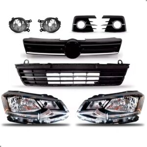 Kit Frente Gol G7 2016 2017 2018 2019 Frisos Cromado Preto