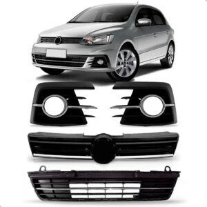 Kit Grades Parachoque Vw Gol G7 2017 2018 2019 Friso Cromado - Cromado