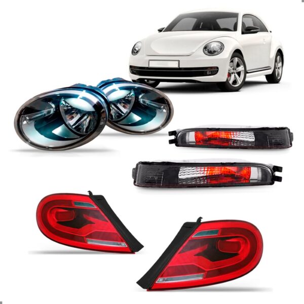 Kit Par Farois Para Fusca 13 A 16 Par Lanternas E Sinaleiras Direito/passageiro