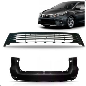 Kit Grade Corolla 2014 15 16 2017 Grade Cromada + Inferior Preto