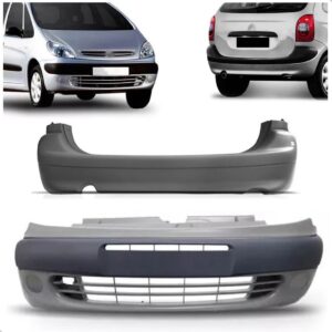 Par De Parachoque Picasso 1999 A 2007 Dianteiro E Traseiro Cinza