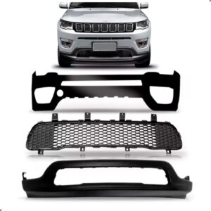 Kit Envolvente Para Jeep Compass 2017 A 2021 Com Spoiler Preto