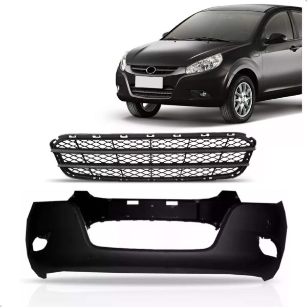 Kit Envolvente Para Jac J3 2011 A 2013 Com Grade Preto