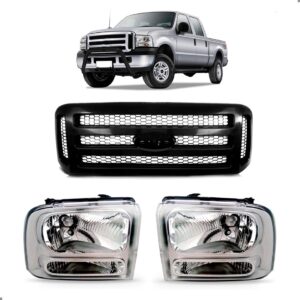Kit Farois E Grade Para Ford F250 2007 A 2010 Preta Preto