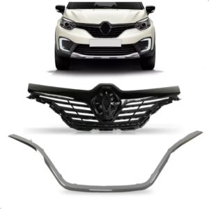 Tela Frontal Para Renault Captur 17 A 2022 Com Friso Cromado Plástico
