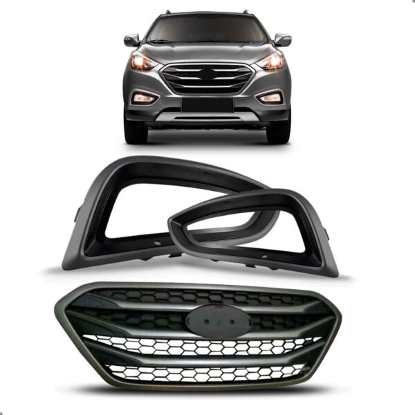 Kit Grade Para Hyundai Ix35 2016 A 2022 Preto