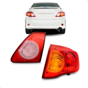 Jogo Sinaleira Corolla 09 A 2011 Canto E Tampa Lado Direito Vermelho