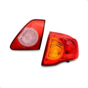 Jogo Sinaleira Corolla 09 A 2011 Canto E Tampa Lado Direito Vermelho