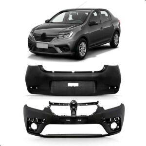 Envolvente Dianteiro E Traseiro Para Logan 20 A 24 1a Linha  Preto