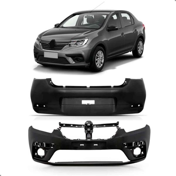 Envolvente Dianteiro E Traseiro Para Logan 20 A 24 1a Linha  Preto