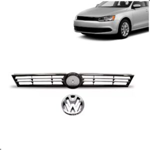 Tela Frontal Radiador Jetta 11/14 Friso Cromado Com Emblema Plástico