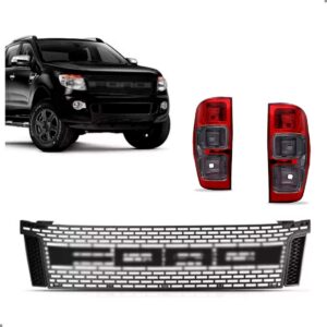 Kit Grade E Sinaleiras Para Ford Ranger 2013 A 2016 Preto