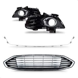 Kit Grades Para Ford Fusion 2013 A 2016 Com Friso Cromado Preto