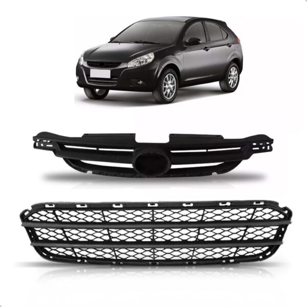 Kit Grade Para Jac J3 2011 12 2013 Superior E Inferior Plástico