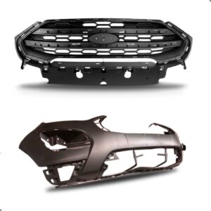 Kit Parachoque E Grade Ecosport 2018 A 2021 Sem Friso Preto