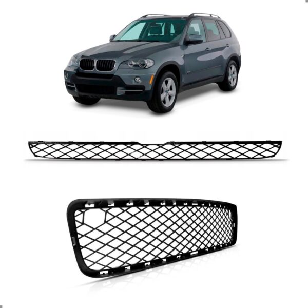 Kit Grade Para Bmw X5 2007 A 2013 Inferior E Superior Preto