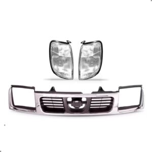 Kit Frente Para Frontier 1998 A 2002 Grade Cinza Ambos Os Lados