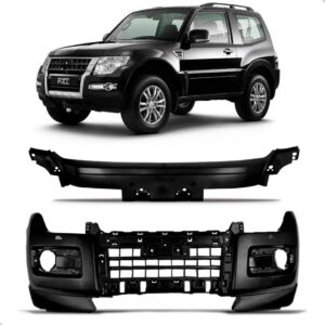 Kit Envolvente E Suporte De Placa Pajero Full 2015 A 2021 Preto