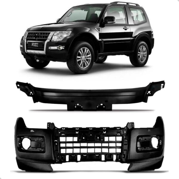 Kit Envolvente E Suporte De Placa Pajero Full 2015 A 2021 Preto