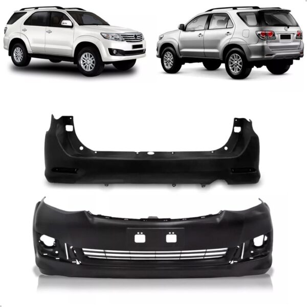 Kit Parachoque Para Hilux Sw4 2012 A 2015 Diant E Traseiro - Preto