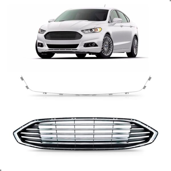 Kit Grade E Friso Cromado Para Ford Fusion 2013 A 2016