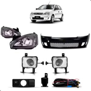 Kit Montana Sport 08 A 12 Farois Com Parachoque E Kit Milha Preto