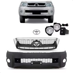 Kit Frente Para Hilux 2009 2010 2011 Com Furo Moldura Preto