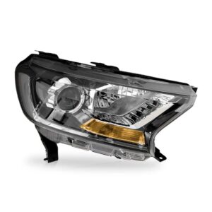 Par Farol Pickup Ranger 2016 A 2019 Mascara Negra Com Grade