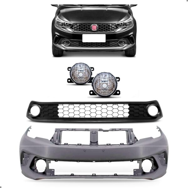 Kit Envolvente Grade E Farois Auxiliares Argo 2017 A 2022 Bicolor