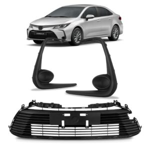 Kit Grade Inferior Sem Furo Auxiliar Corolla 2020 A 24 Preto Fosco